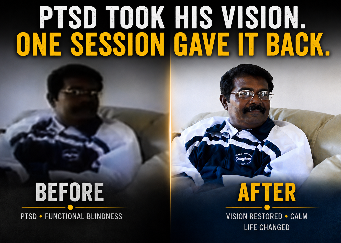 PTSD Took His Vision –  One Session Gave It Back: